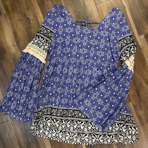 Blue Multi Boho Tunic
